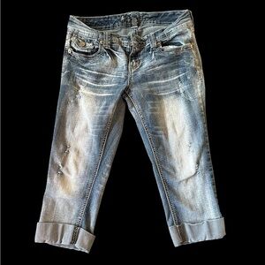 Angels Jeans Women's Cropped Ankle Jeans - Blue